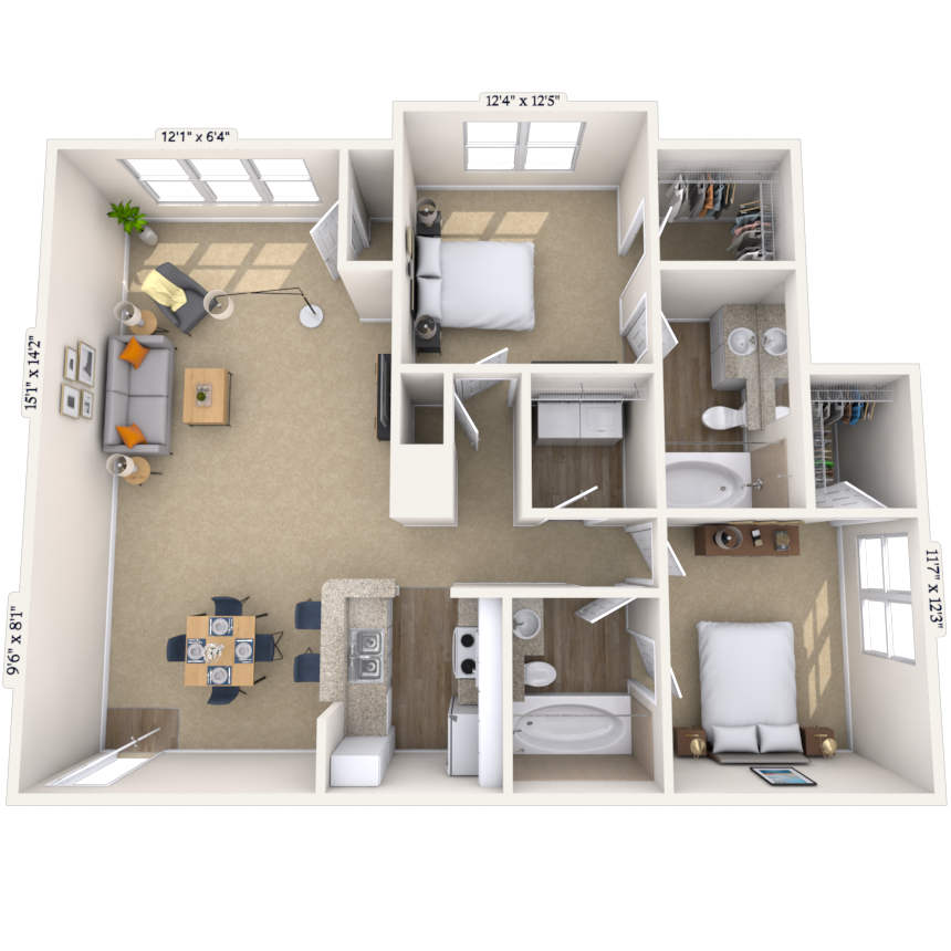 Floorplan image of unit 040412